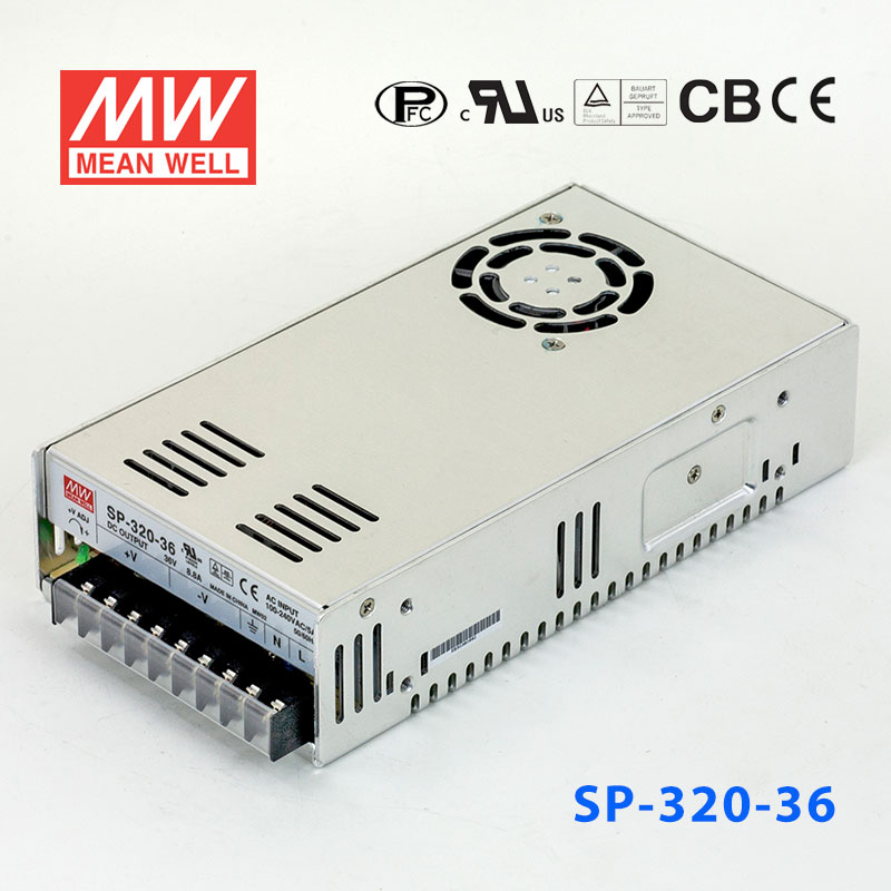 SP-320-36 SP-320-36 320W 36V8.8A 单路输出带PFC功能CCC认证明纬开关电源