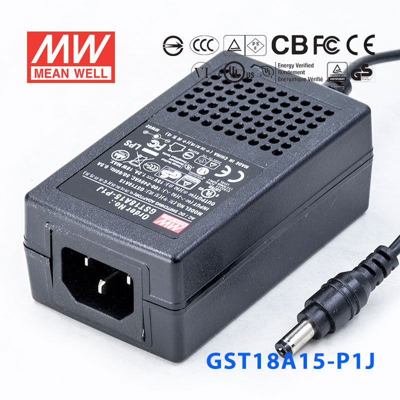GST18A15-P1J GST18A15-P1J 18W 15V1.2A高效能低空载损耗绿色节能桌上型适配器
