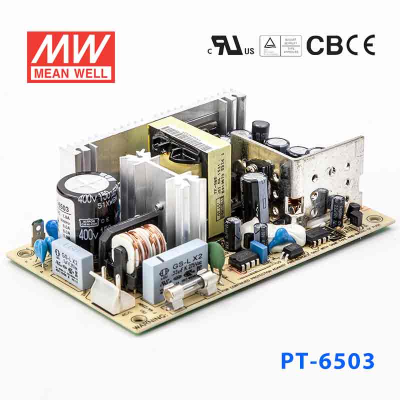 PT-6503 PT-6503 65W 3.3V 7A+5V 10A+12V 1.2A 三路输出PCB板明纬电源