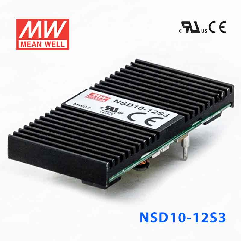 NSD10-12S3 NSD10-12S3 10W 9.8~36V 输入 3.3V 稳压输出板上安装型明纬DC-DC变换电源