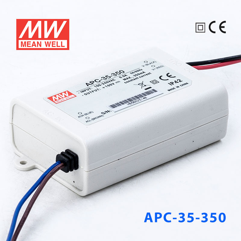 APC-35-350 APC-35-350 35W 28-100V 350mA明纬牌恒流输出防水塑壳LED照明电源