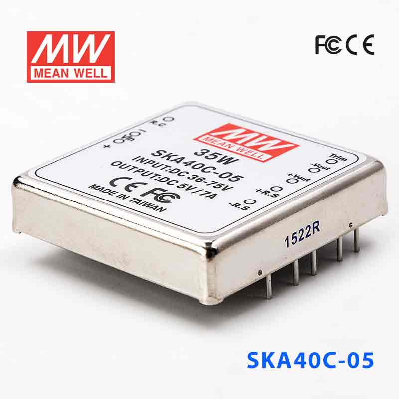 SKA40C-05 SKA40C-05 40W 36~72V 输入 5V 7A 稳压单路输出明纬DC-DC转换模块电源