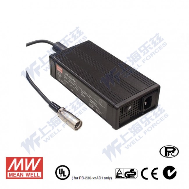PB-230-48 PB-230-48 230W 57.6V 4A 带PFC明纬优化三段式铅酸电池充电器