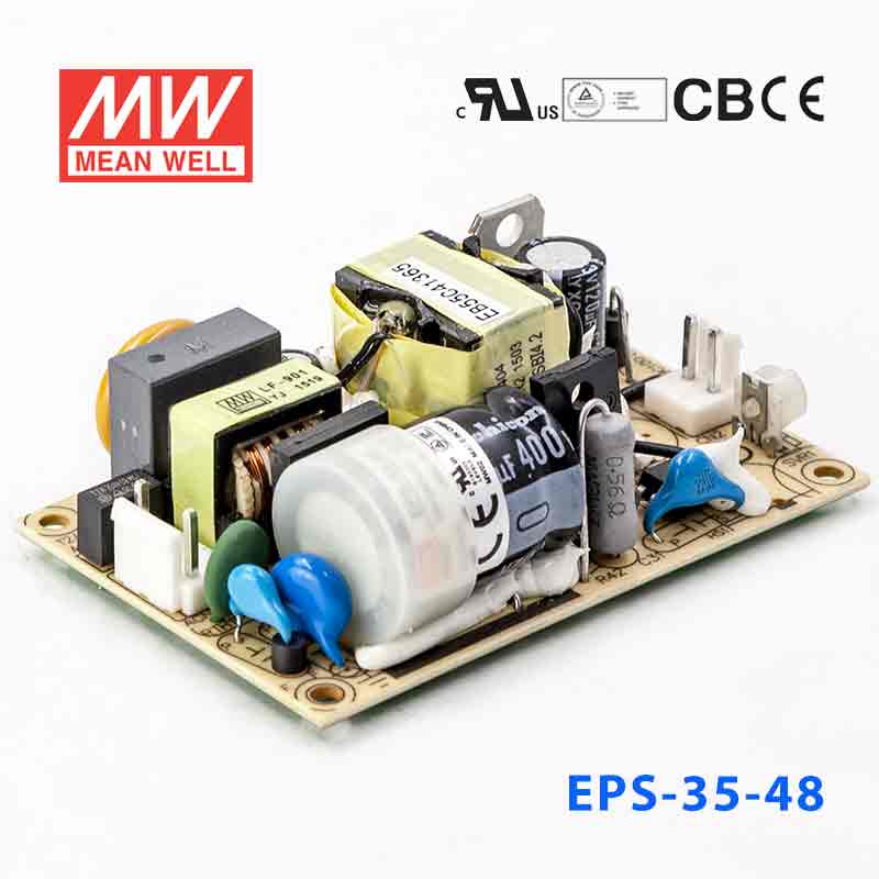 EPS-35-48 EPS-35-48 35W 48V0.75A 单路输出裸板高效低空载损耗明纬开关电源