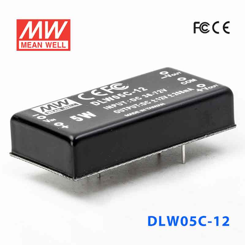 DLW05C-12 DLW05C-12 5W 36~72V 输入 ±12V 稳压双路输出明纬DC-DC转换模块电源