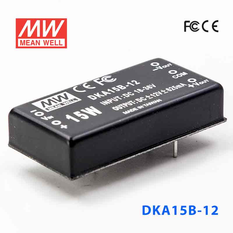 DKA15B-12 DKA15B-12 15W 18~36V 输入 ±12V 稳压双路输出明纬DC-DC转换模块电源