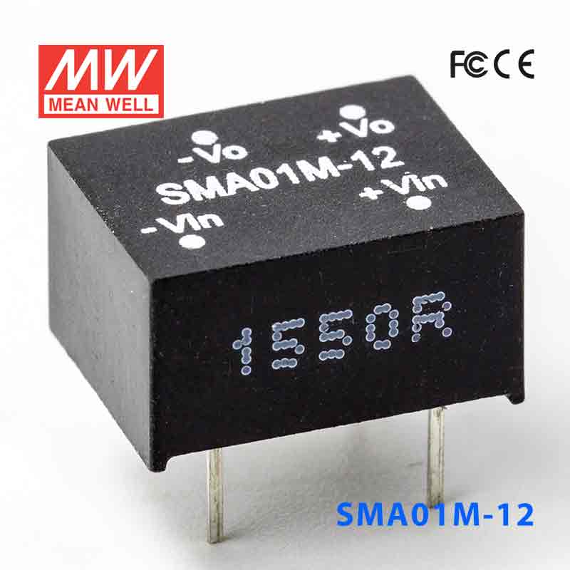 SMA01M-12 SMA01M-12 1W 12V-12V 非稳压单路输出明纬DC-DC转换模块电源