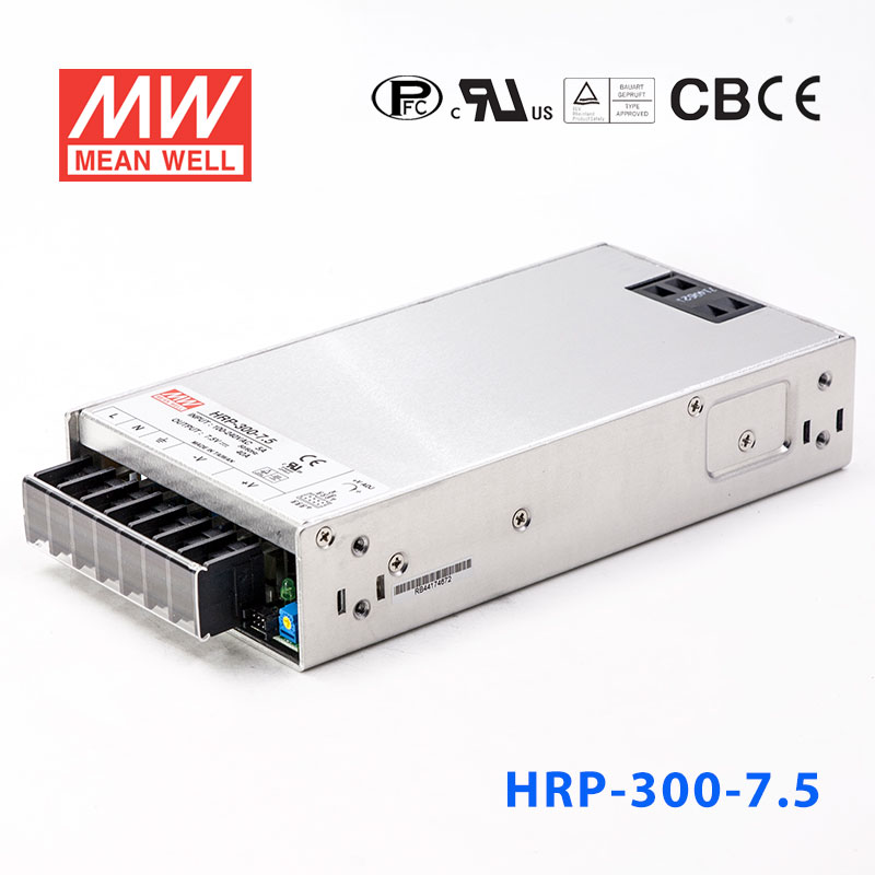 HRP-300-7.5 HRP-300-7.5 300W 7.5V40A 单路输出高性能内置有外壳明纬开关电源