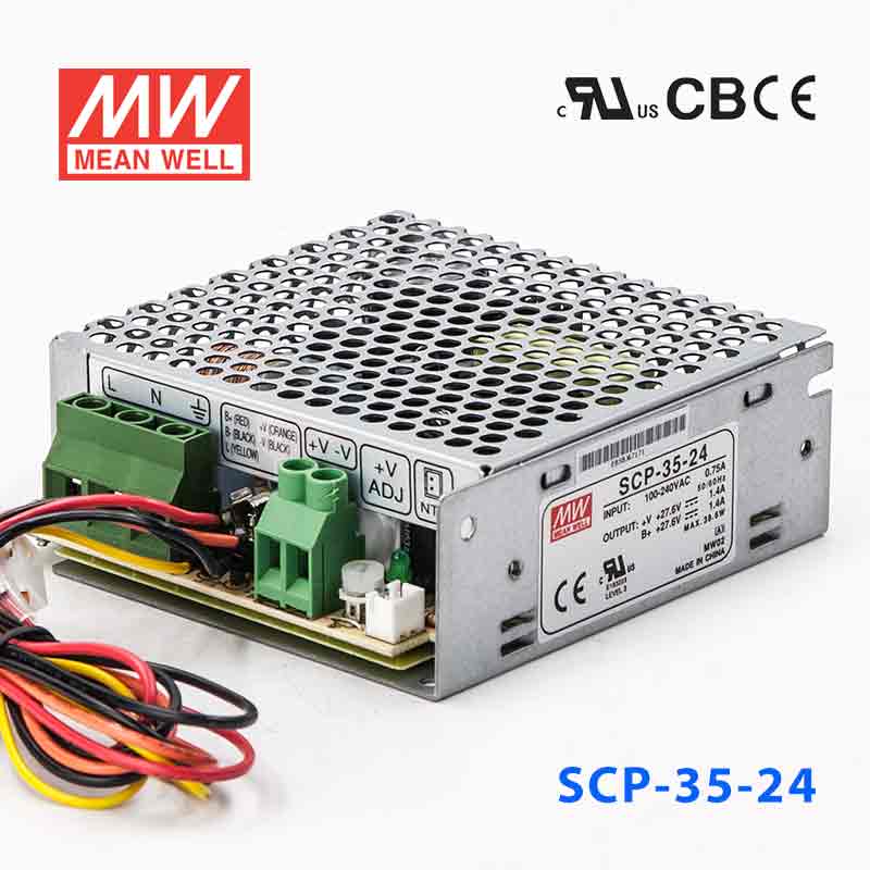 SCP-35-24 SCP-35-24 35W 27.6V1.4A 输出带温度补偿浮充电明纬不间断安防电源