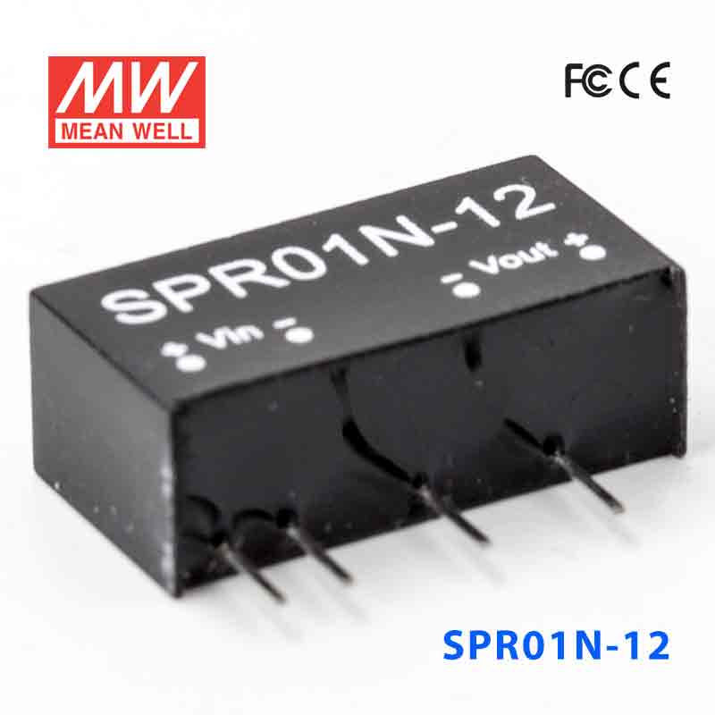 SPR01N-12 SPR01N-12 1W 24V-12V 稳压单路输出明纬DC-DC转换模块电源