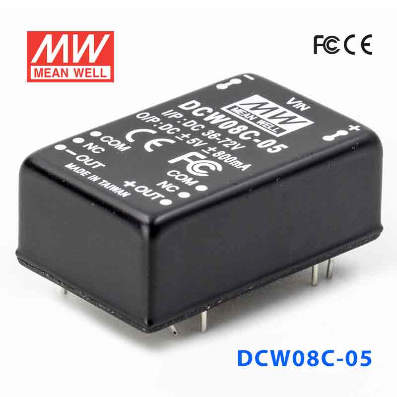 DCW08C-05 DCW08C-05 8W 36~72V 输入 ±5V 稳压双路输出明纬DC-DC转换模块电源
