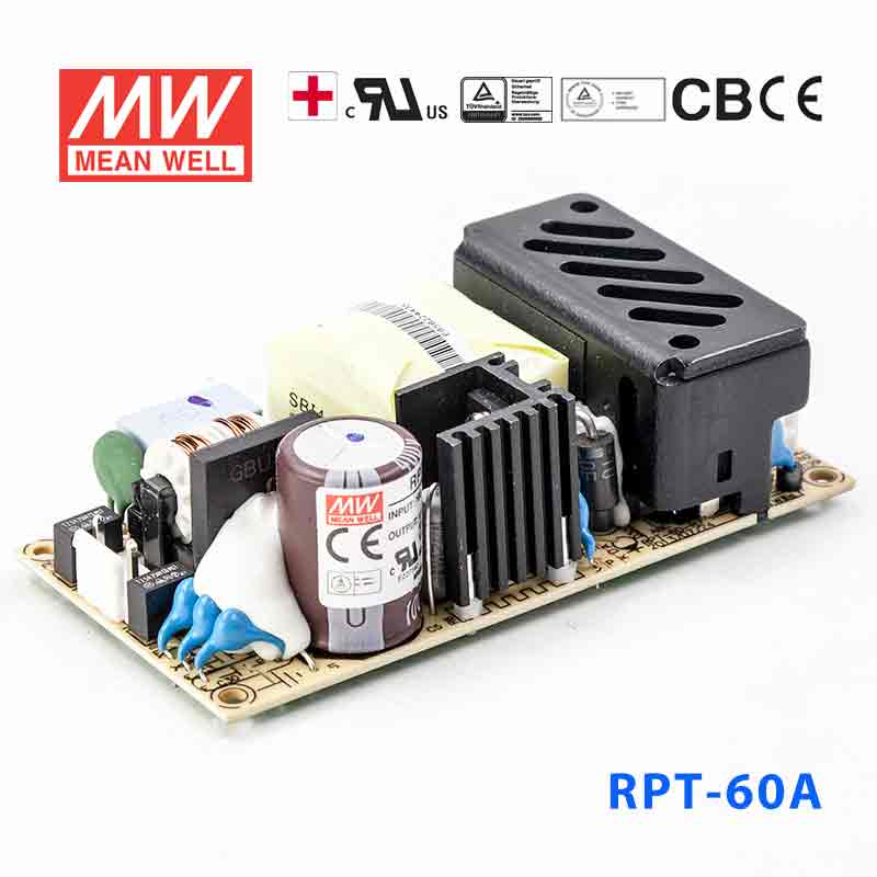 RPT-60A RPT-60A 60W +5V 4.4A +12V 2.2A -5V 0.55A 三路输出绿色明纬医用无外壳电源