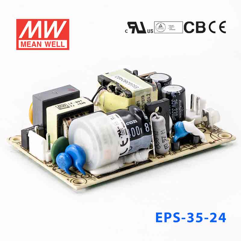 EPS-35-24 EPS-35-24 35W 24V1.5A 单路输出裸板高效低空载损耗明纬开关电源