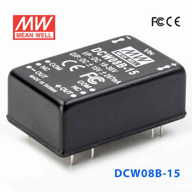 DCW08B-15 DCW08B-15 8W 18~36V 输入 ±15V 稳压双路输出明纬DC-DC转换模块电源