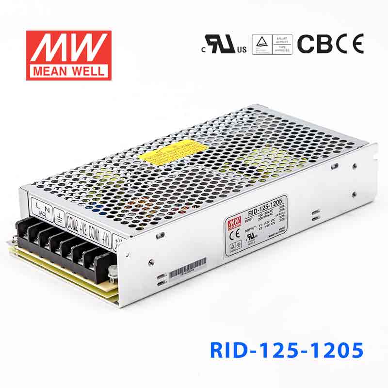 RID-125-1205 RID-125-1205台湾明纬5V12V隔离双路电源125W直流12V9.2A+5V3A