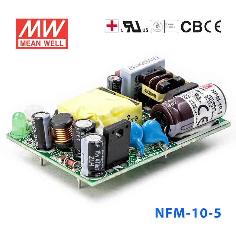 NFM-10-5 NFM-10-5 10W 5V 2A 微漏电PCB板单路输出板上插装型医用明纬开关电源