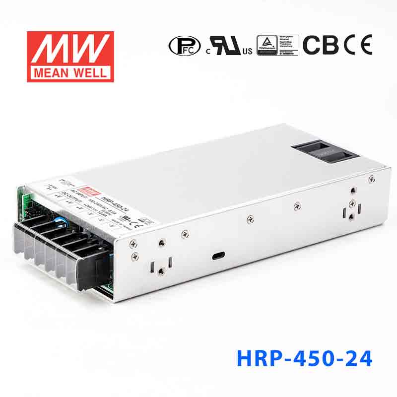 HRP-450-24 HRP-450-24 450W 24V18.8A 单路输出高性能内置有外壳明纬开关电源