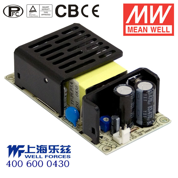 PLP-60-24 PLP-60-24 60W 24V 2.5A 恒压+可调恒流有PFC明纬牌PCB板LED电源