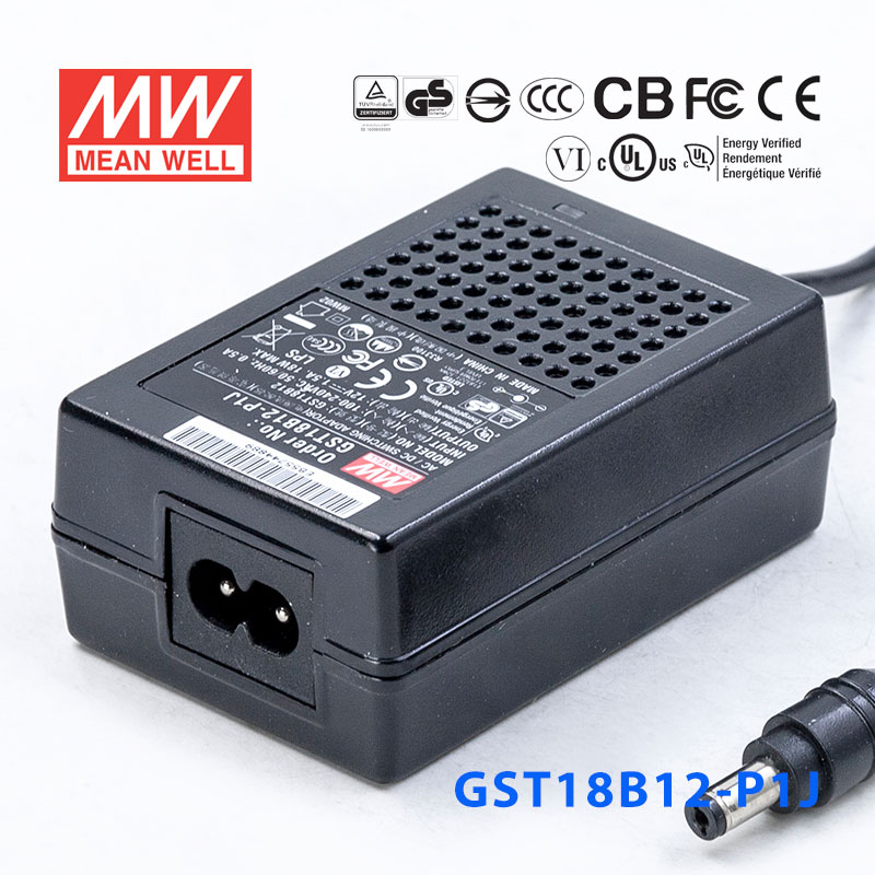 GST18B12-P1J GST18B12-P1J 18W 12V1.5A高效能低空载损耗绿色节能桌上型适配器