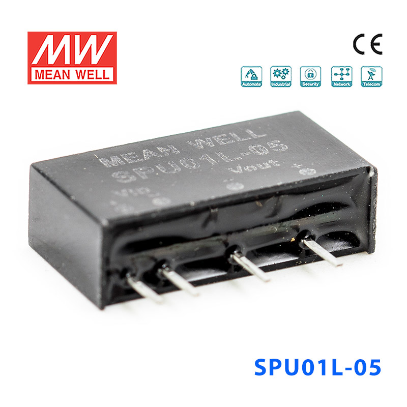 SPU01L-05 SPU01L-05 1W 5V 转 5V 非稳压单路输出明纬DC-DC转换模块电源