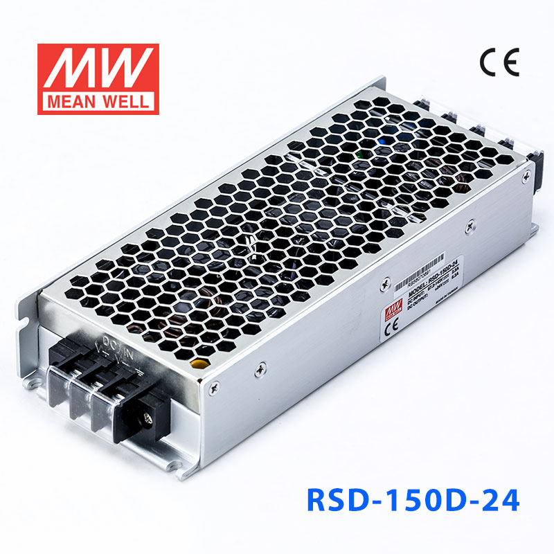 RSD-150D-24 RSD-150D-24 150W 57.6~154V 输入 24V 6.3A 输出铁道专用明纬DC-DC转换电源