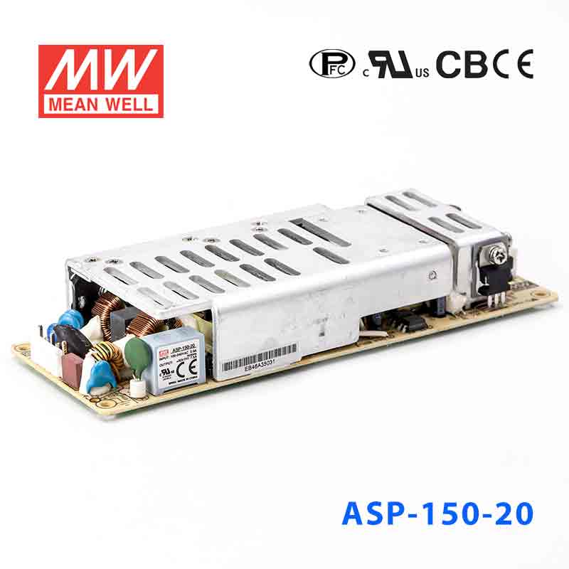 ASP-150-20 ASP-150-20 150W 20V 7.5A 单路输出带PFC功能无外壳PCB板明纬开关电源