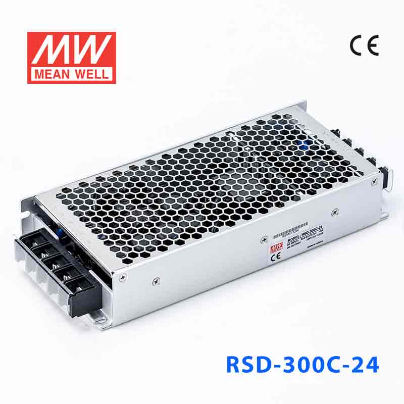 RSD-300C-24 RSD-300C-24 300W 28.8-67.2V 输入 24V 12.5A 铁路用外壳型单路输出DC-DC转换明纬开关电源