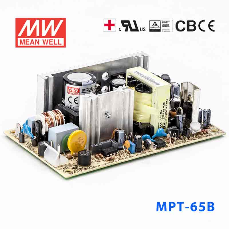 MPT-65B MPT-65B 65W +5V 7A +12V 3.2A -12V 0.7A 三路输出微漏电医用无外壳明纬开关电源