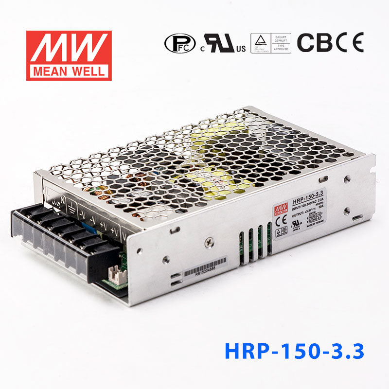 HRP-150-3.3 HRP-150-3.3 150W 3.3V30A 单路输出高性能内置有外壳明纬开关电源