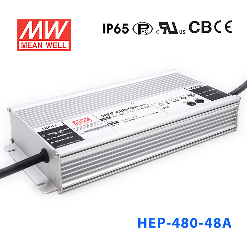 HEP-480-48 HEP-480-48 480W48V10A无风扇全密封高效率明纬电源