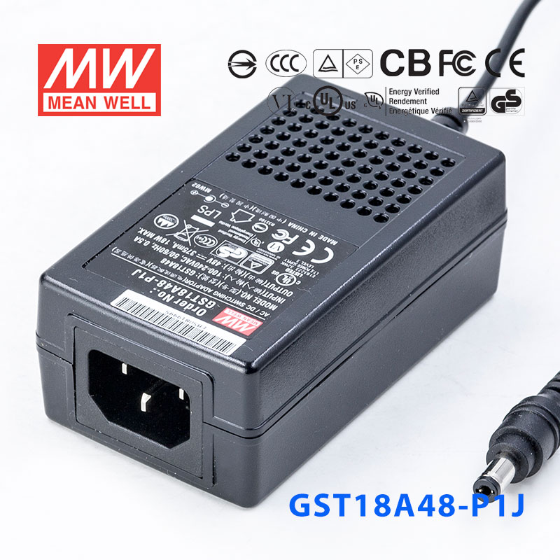 GST18A48-P1J GST18A48-P1J 18W 48V0.375A高效能低空载损耗绿色节能桌上型适配器
