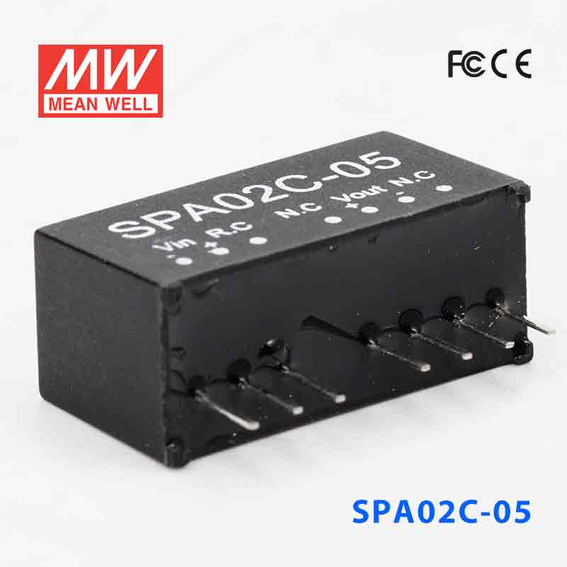 SPA02C-05 SPA02C-05 2W 36~72V 输入 5V 稳压单路输出明纬DC-DC转换模块电源