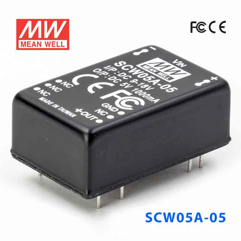 SCW05A-05 SCW05A-05 5W 9~18V 输入 5V 稳压单路输出明纬DC-DC转换模块电源