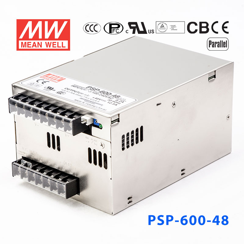 PSP-600-48 PSP-600-48 600W 48V 12.5A 单路输出带功率因素校正可并联明纬开关电源