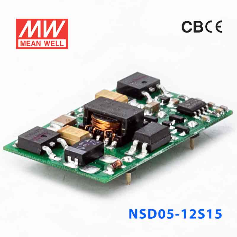 NSD05-12S15 NSD05-12S15 5W 9.2~36V 输入 15V 稳压输出板上安装型明纬DC-DC变换电源
