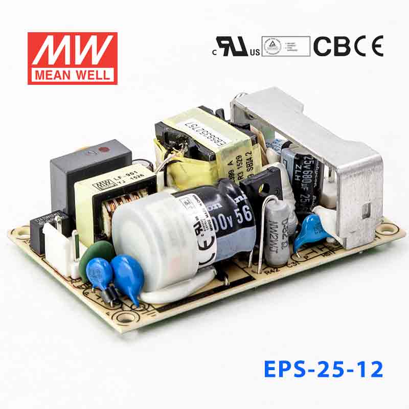 EPS-25-12 EPS-25-12 25W 12V2.1A 单路输出裸板高效低空载损耗明纬开关电源