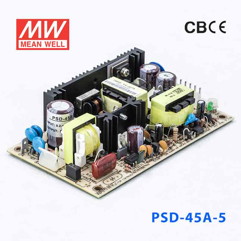 PSD-45A-5 PSD-45A-5 45W 9.2~18V 输入 5V 6A 单路输出PCB板明纬DC-DC变换电源