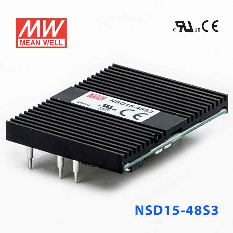 NSD15-48S3 NSD15-48S3 15W 18~72V 输入 3.3V 稳压输出板上安装型明纬DC-DC变换电源