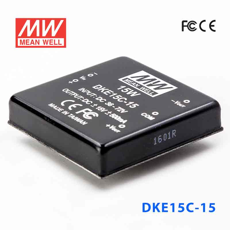 DKE15C-15 DKE15C-15 15W 36~72V 输入 ±15V 双路输出明纬DC-DC转换模块电源