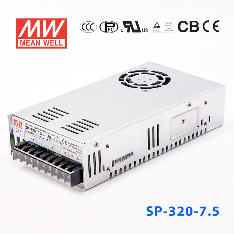 SP-320-7.5 SP-320-7.5 320W 7.5V40A 单路输出带PFC功能CCC认证明纬开关电源