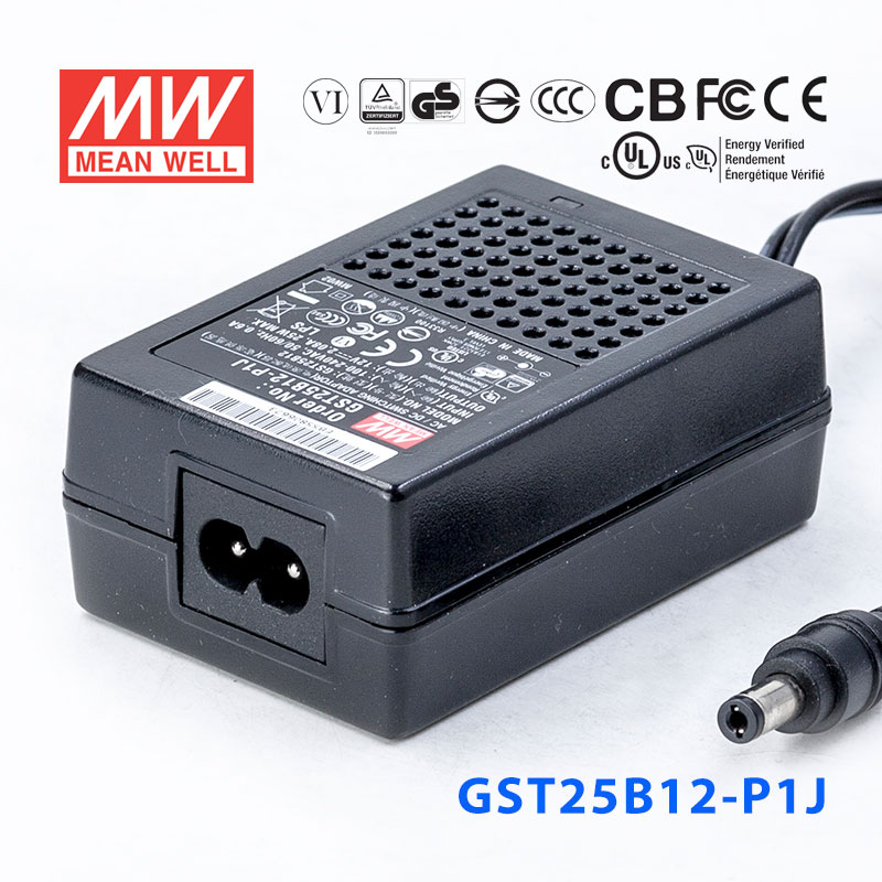 GST25B12-P1J GST25B12-P1J 25W 12V2.08A高效能低空载损耗绿色节能桌上型适配器