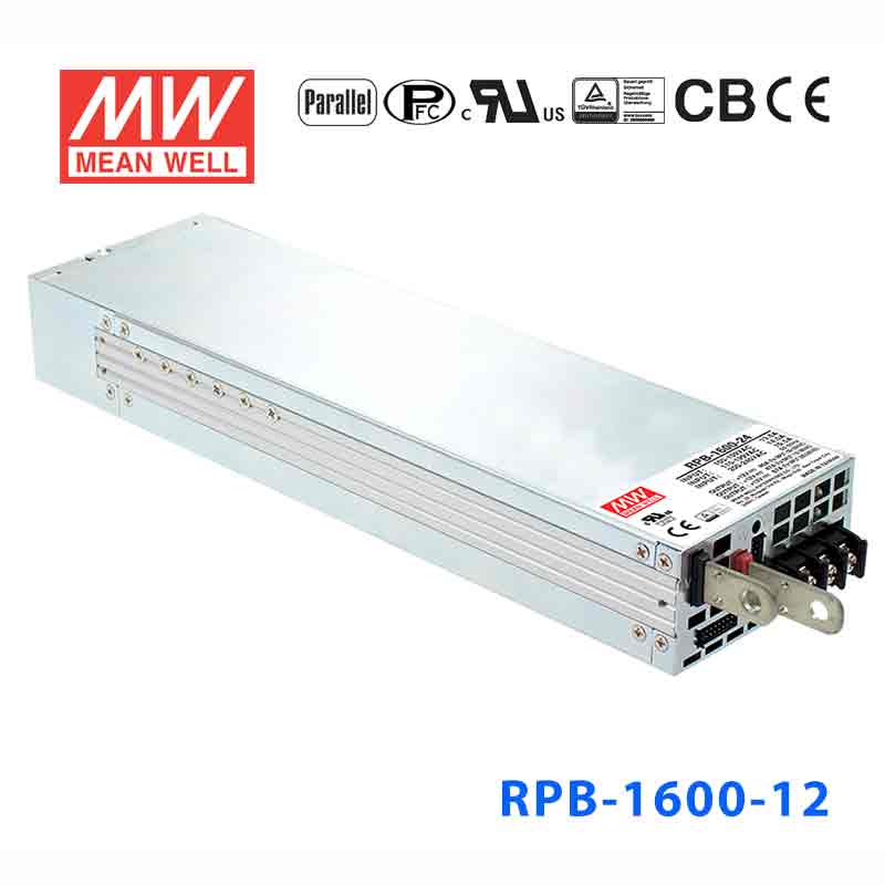 RPB-1600-12 RPB-1600-12 1600W 14.4V 100A 输出带PFC功能三段式可并联明纬电池充电器