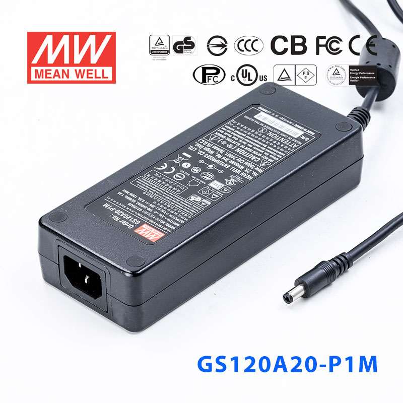 GS120A20-P1M GS120A20-P1M 120W 20V6A 输出绿色能源明纬电源适配器(三线插口)