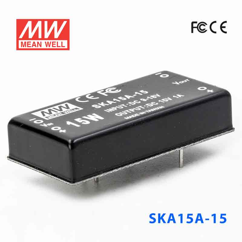 SKA15A-15 SKA15A-15 15W 9~18V 输入 15V 稳压单路输出明纬DC-DC转换模块电源
