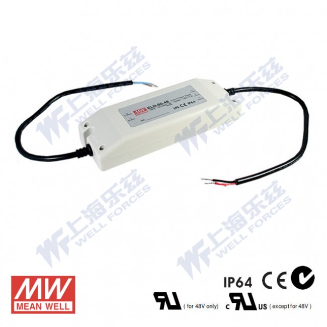 ELN-60-24D ELN-60-24D 60W 24V 2.5A 可调恒压+恒流IP64防水塑壳电压调光LED电源