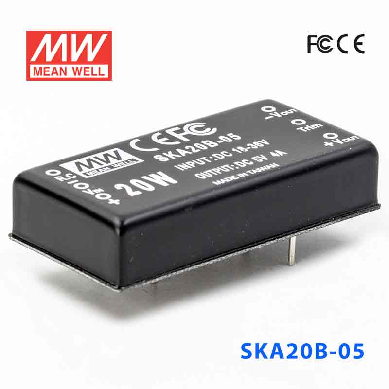 SKA20B-05 SKA20B-05 20W 18~36V 输入 5V 4A 稳压单路输出明纬DC-DC转换模块电源