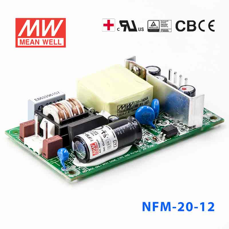 NFM-20-12 NFM-20-12 20W 12V 1.8A 微漏电PCB板单路输出板上插装型医用明纬开关电源