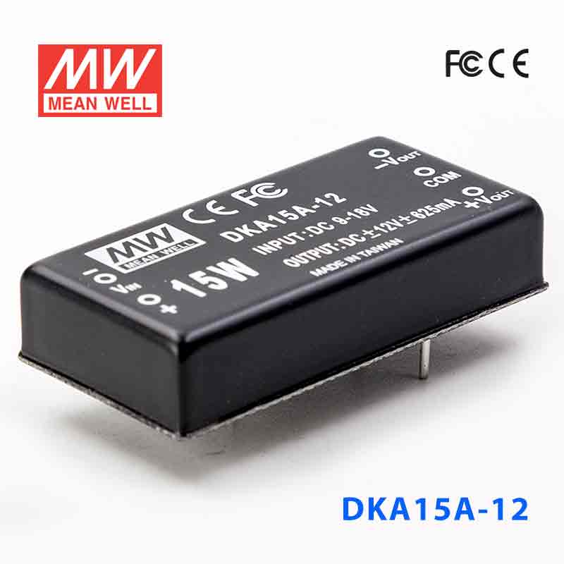 DKA15A-12 DKA15A-12 15W 9~18V 输入 ±12V 稳压双路输出明纬DC-DC转换模块电源