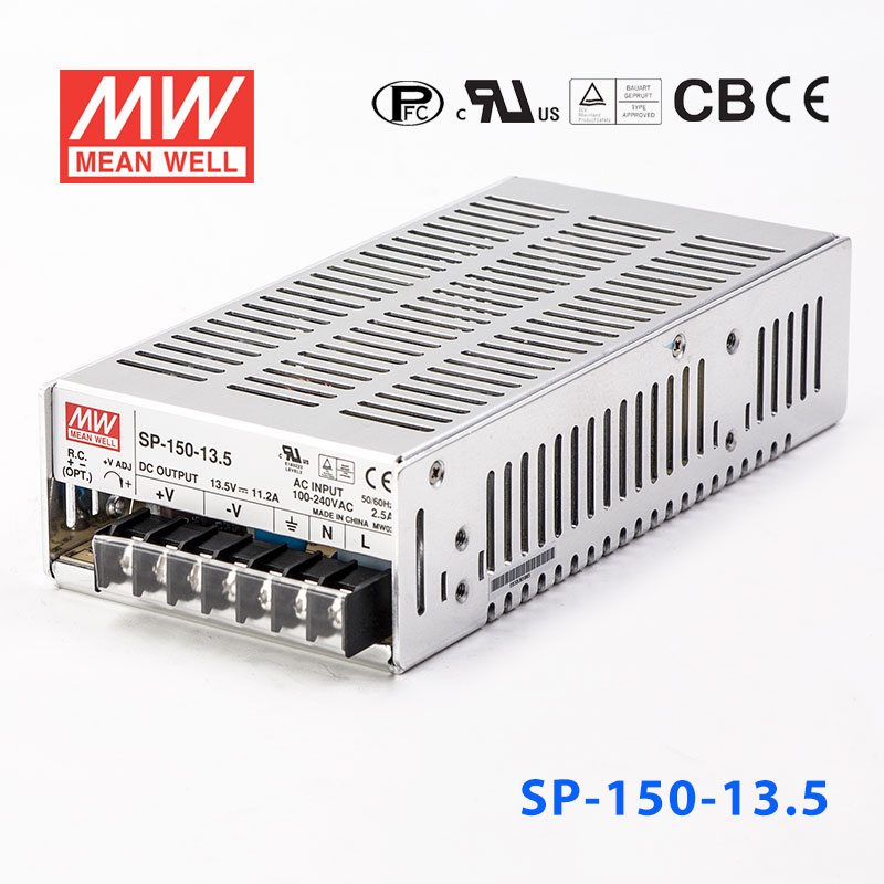 SP-150-13.5 SP-150-13.5 150W 13.5V11.2A 单路输出带PFC功能明纬开关电源