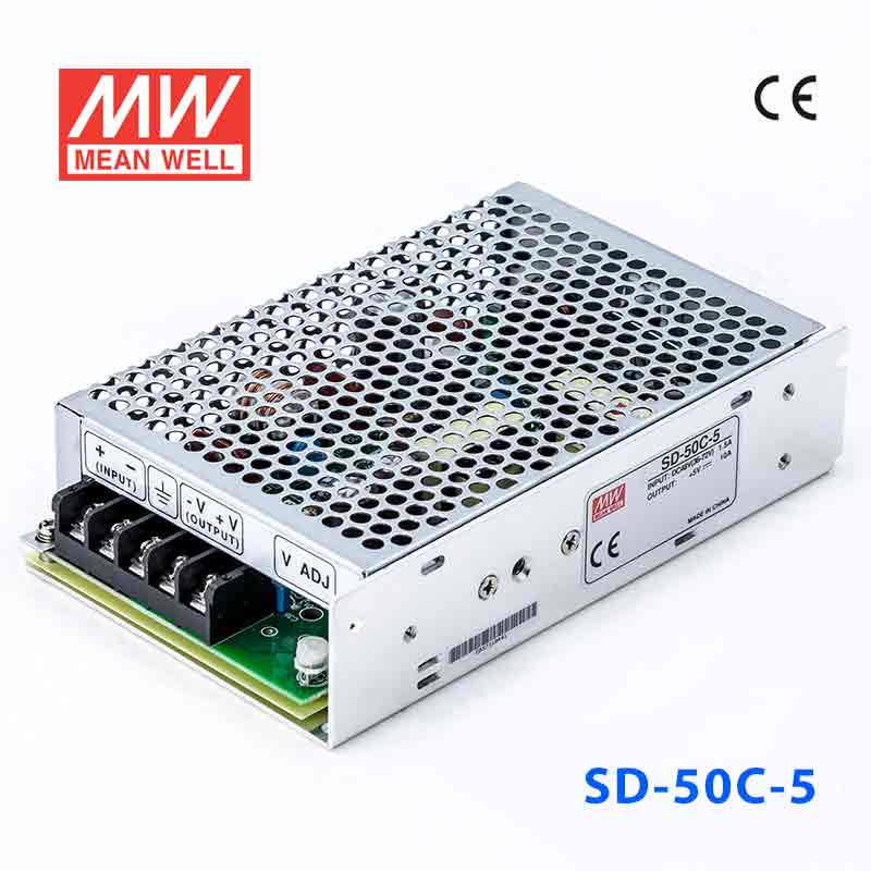 SD-50C-5 SD-50C-5 50W 36~72V 输入 5V 10A 输出有外壳明纬DC-DC转换电源